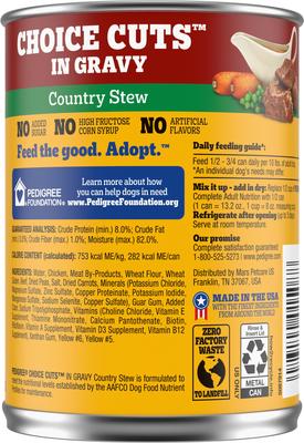 Show full view: Pedigree Choice Cuts in Gravy with Beef + Country Stew Canned Dog Food slide 8 of 9