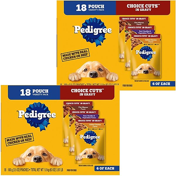 Pedigree Choice Cuts Variety Pack with Beef, Chicken & Filet Mignon Adult Wet Dog Food