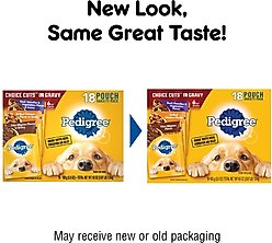 Pedigree Choice Cuts Variety Pack with Beef, Chicken & Filet Mignon Wet Dog Food, 3.5-oz pouch, bundle of 36 slide 2 of 9