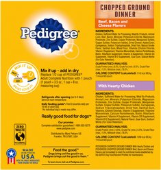 Pedigree Chopped Dinner Variety Pack Adult Wet Dog Food, 3.5-oz pouch, case of 8 slide 2 of 8