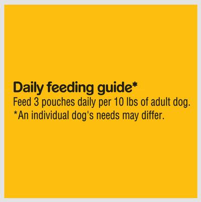 Show full view: Pedigree Chopped Ground Dinner Beef, Bacon & Cheese Flavors Wet Dog Food, 3.5-oz pouch, bundle of 32  slide 6 of 8