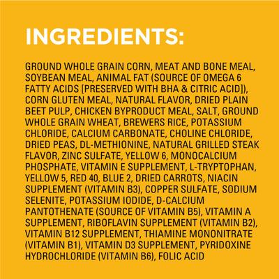 Show full view: Pedigree Chopped Ground Dinner Beef, Bacon & Cheese Flavors Wet Food + Complete Nutrition Grilled Steak & Vegetable Flavor Dry Dog Food slide 8 of 9