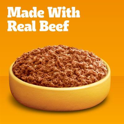 Show full view: Pedigree Chopped Ground Dinner Filet Mignon & Bacon Flavor Adult Canned Wet Dog Food, 13.2-oz can, case of 12 slide 4 of 11