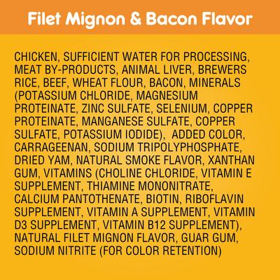 Show full view: Pedigree Chopped Ground Dinner Filet Mignon & Bacon Flavor Canned Food + Dentastix Bacon Flavor Large Dental Dog Treats slide 4 of 9