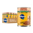 Pedigree Chopped Ground Dinner Turkey & Bacon Flavor Adult Canned Wet Dog Food, 13.2-oz, case of 12