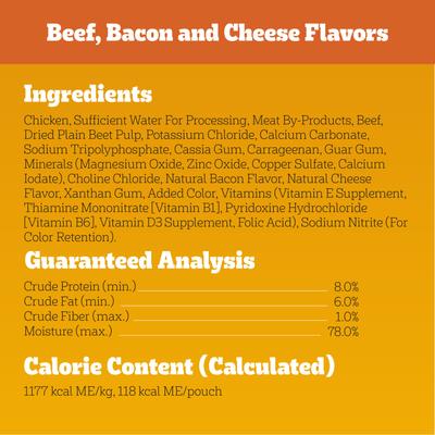 Show full view: Pedigree Chopped Ground Dinner Variety Pack Adult Wet Dog Food, 3.5-oz pouch, bundle of 60  slide 6 of 11