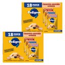 Pedigree Chopped Ground Dinner Variety Pack Chicken, Filet Mignon & Beef Wet Dog Food, 3.5-oz pouch, bundle of 36 