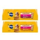 Pedigree Chopped Ground Dinner Variety Pack with Filet Mignon & Beef + Variety Pack with Beef & Chicken Canned Dog Food