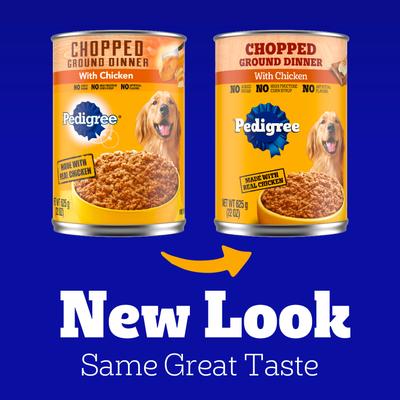 Show full view: Pedigree Chopped Ground Dinner with Beef + Chicken Canned Dog Food slide 7 of 9