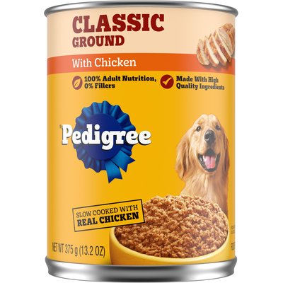 Pedigree Pedigree Chopped Ground Dinner with Chicken Adult Canned Wet Dog Food, 13.2-oz can, case of 12