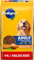 Pedigree Chopped Ground Dinner with Chicken Canned Food + Complete Nutrition Roasted Chicken, Rice & Vegetable Flavor Dry Dog Food slide 2 of 9