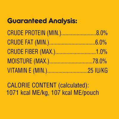 Show full view: Pedigree Chopped Meaty Ground Dinner with Hearty Chicken Adult Wet Dog Food, 3.5-oz pouch, case of 16 slide 5 of 11