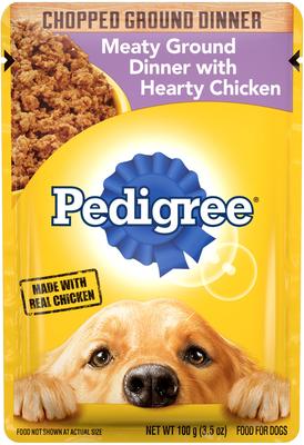 Show full view: Pedigree Chopped Meaty Ground Dinner with Hearty Chicken Wet Food + Complete Nutrition Roasted Chicken, Rice & Vegetable Flavor Dry Dog Food slide 2 of 9