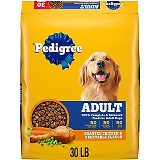 Pedigree Complete Nutrition Roasted Chicken & Vegetable Flavor Dog Kibble Adult Dry Dog Food, 30-lb bag slide 1 of 9