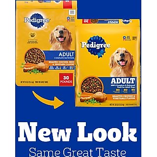 Pedigree Complete Nutrition Roasted Chicken & Vegetable Flavor Dog Kibble Adult Dry Dog Food, 30-lb bag slide 3 of 9