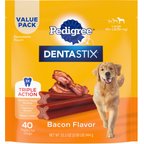 Pedigree Dentastix Bacon Flavor Large Dental Dog Treats, 40 count