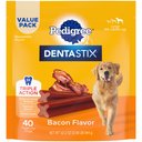 Pedigree Dentastix Bacon Flavor Large Dental Dog Treats, 40 count
