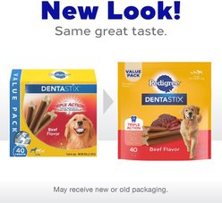 Pedigree Dentastix Beef Flavored Large Dental Dog Treats, 40 count slide 2 of 9