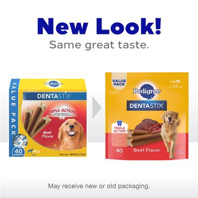 Show full view: Pedigree Dentastix Beef Flavored Large Dental Dog Treats, 40 count slide 3 of 12