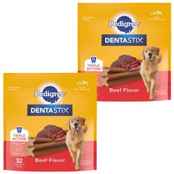 Pedigree Dentastix Beef Flavored Large Dental Dog Treats, 64 count bundle