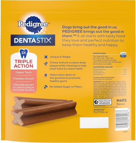 Pedigree Dentastix Beef Flavored Large Dental Dog Treats