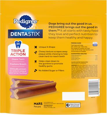 Show full view: Pedigree Dentastix Dual Flavored Bacon & Chicken Flavored Large Dental Dog Treats, 32 count slide 3 of 11