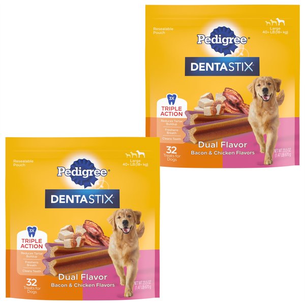 Pedigree Dentastix Bacon Flavor Large Dental Dog Treats