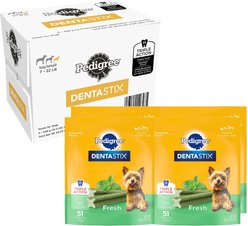 Pedigree Dentastix Fresh Mint Flavored Mini Dental Dog Treats, 204 count