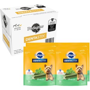 Pedigree Dentastix Fresh Mint Flavored Mini Dental Dog Treats, 204 count