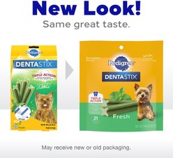 Pedigree Dentastix Fresh Mint Flavored Mini Dental Dog Treats, 21 count slide 2 of 9