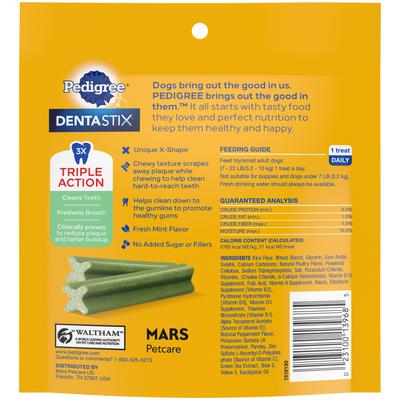 Show full view: Pedigree Dentastix Fresh Mint Flavored Mini Dental Dog Treats, 21 count slide 4 of 12