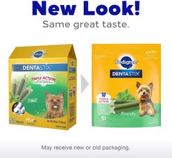 Pedigree Dentastix Fresh Mint Flavored Mini Dental Dog Treats, 51 count slide 2 of 9