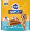 Pedigree Dentastix Large Original Chicken Flavor Dental Dog Treats, 40 count