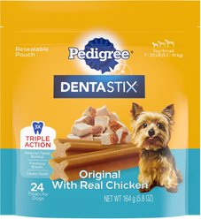 Pedigree Dentastix Mini Original Chicken Flavor Dental Dog Treats, 24 count