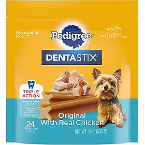 Pedigree Dentastix Mini Original Chicken Flavor Dental Dog Treats, 24 count