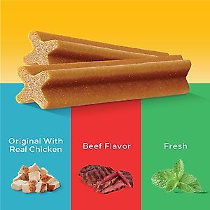 Pedigree Dentastix Original Chicken, Beef Flavored & Fresh Variety Pack Mint Flavored Large Dental Dog Treats, 51 count