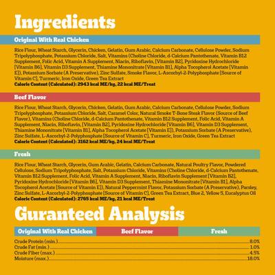 Show full view: Pedigree Dentastix Toy Grain-Free Original Chicken, Beef Flavor, & Fresh Mint Variety Pack Small Breed Dental Dog Treats, 157 count slide 7 of 11
