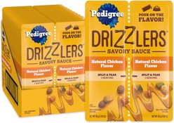 Pedigree Drizzlers Savory Sauce Multipack Natural Chicken Flavor Wet Dog Food, 60-g pouch, pack of 22 slide 1 of 9
