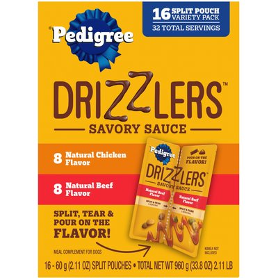 Pedigree Pedigree Drizzlers Savory Sauce Multipack Dog Food Topper, 60-g pouch, pack of 16