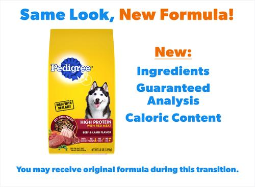Show full view: Pedigree High Protein Beef & Lamb Flavor Dog Kibble Adult Dry Dog Food, 7-lb bundle slide 3 of 12