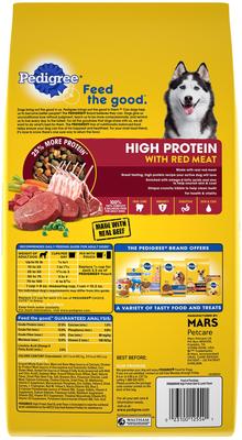 Show full view: Pedigree High Protein Beef & Lamb Flavor Dog Kibble Adult Dry Dog Food, 7-lb bundle slide 4 of 12