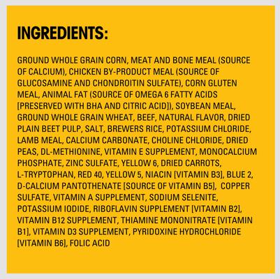 Show full view: Pedigree High Protein Beef & Lamb Flavor Dog Kibble Adult Dry Dog Food, 7-lb bundle slide 8 of 12