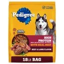 Pedigree High Protein Beef & Lamb Flavor Dog Kibble Adult Dry Dog Food, 18-lb bag
