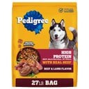 Pedigree High Protein Beef & Lamb Flavor Dog Kibble Adult Dry Dog Food, 30-lb bag