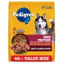 Pedigree High Protein Beef & Lamb Flavor Dog Kibble Adult Dry Dog Food, 40-lb bag