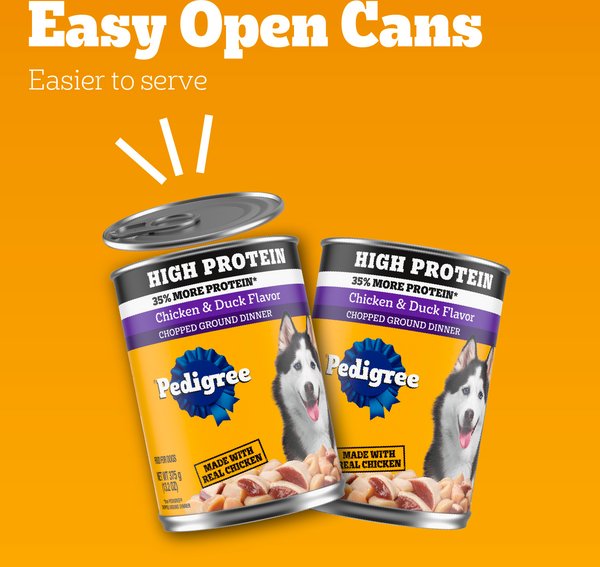 Pedigree High Protein Chicken & Duck Flavor Adult Canned Wet Dog Food