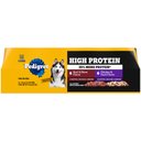 Pedigree High Protein Chopped Beef & Bison Flavor & Chopped Chicken & Duck Flavor Adult Canned Soft Wet Dog Food Variety Pack, 13.2-oz can, bundle of 36 