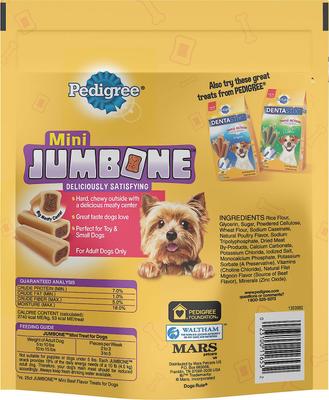 Show full view: Pedigree Mini Jumbone Real Beef Flavor Dog Treats, 105 count bundle slide 3 of 7