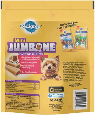Show full view: Pedigree Mini Jumbone Real Beef Flavor Dog Treats, 35 count slide 3 of 15