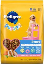 Pedigree Puppy Growth & Protection Chicken & Vegetable Flavor Dry Dog Food, 14-lb bag